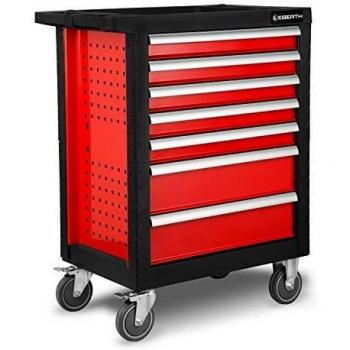 Carro de Herramientas EBERTH Rojo, 7 Cajones y 5 Cajones con Herramientas