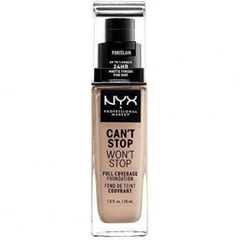 NYX Professional Makeup Can't Stop Won't Stop Flüssige Foundation, Porcelain