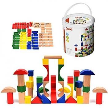 Bois de construction coloré Goki 100 pièces