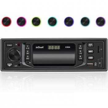 Autoradio Vivavoce 7 Colori LED 1 Din ieGeek
