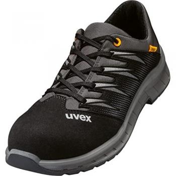 S2 Sicherheitshalbschuhe Uvex 69498 – 2‑Trend, schwarz/grau, Weite 11, UK 41