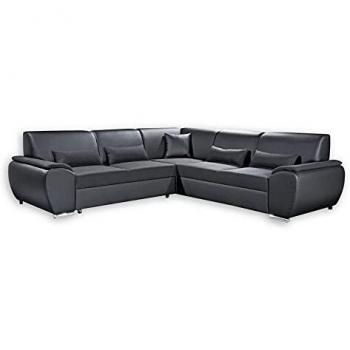 ANTARA Ecksofa, 272 x 83 x 272 cm, Lederoptik, mit Bettkasten