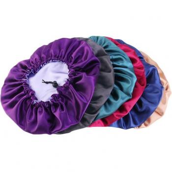 Bonnet Satin Élastique pour Cheveux Bouclés
