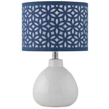 Tuscan Sea Breeze White Ceramic Pendant Light – Navy Blue Cutout