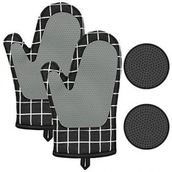 FireSafe Silicone Oven Mites – 4 Pack