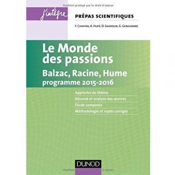Le monde des passions Prépas scientifiques Programme 2015-2016