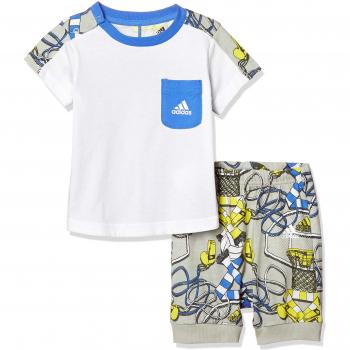 Conjunto Deportivo Infantil F18 “Blue Silver Gold” – Calça y Top de Entrenamiento
