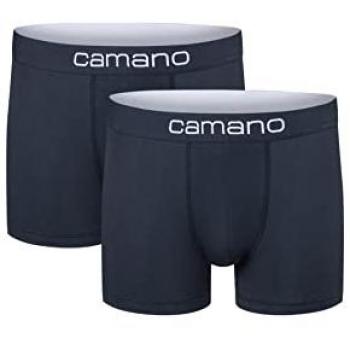 Camano Herren Boxershorts 2er Pack mit elastischem Logobund aus Baumwolle, hautfreundlich und atmungsaktiv