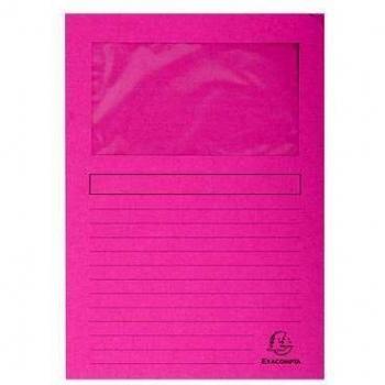 Exacompta Forever Fuchsia A4 Subfolder with Transparent Window (100 Units)