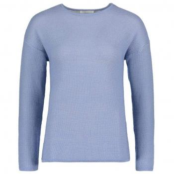 Cartoon‑Basic Pullover in Hellblau
