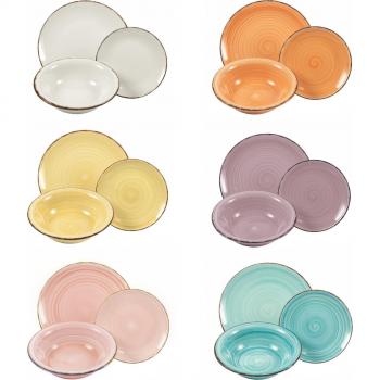 Baita Acquerello Servizio tavola 18 pezzi, multicolor