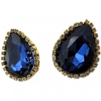 Sissi Blu Zaffiro con Doratura – 30x23 mm (P4820)