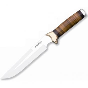 Cuchillo Safari 9503 Miguel Nieto 35 cm – Acero 21 cm, Mango en Cuero con Funda de Piel de Primera Calidad