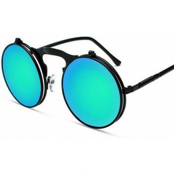 Gafas de Sol Retro Steampunk Ronde Lentille