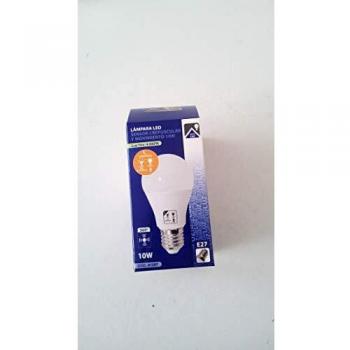Lámpara LED 10W E27 con detector de movimiento y sensor de luz