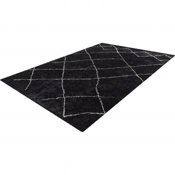 Megusta Orlando 525 Retro‑Muster Teppich – Grau/Anthrazit, 200 x 290 cm, 27 mm