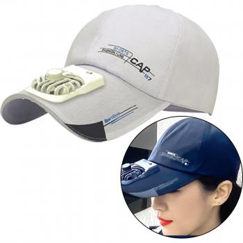 Summer Snapback Cap with Cooling Fan