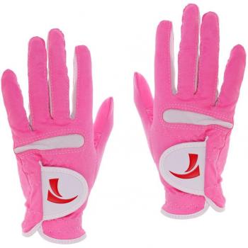 Guantes de Golf para Mujeres, Antideslizantes, Manoplas de Súper Fibra, Rosa, 1 Par