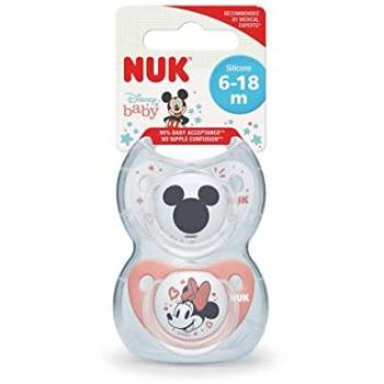 Eleven Nuk Nuk Ciuccio Succhietto Disney Minnie_red_silicone 6-18 2pz Assortito
