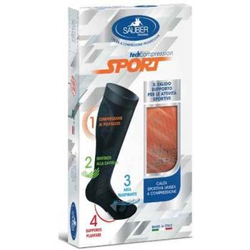 Sauber Sport Calza Unisex A Compressione Colore Arancio-bianco Taglia M 191b