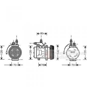 Compresseur de climatisation pour Porsche 911 Van Wezel 7400K029