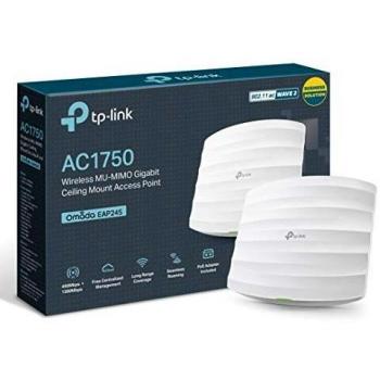 TP-LINK (EAP245 V3) Omada AC1750 (1300 450) Dual Band Wireless Ceiling Mount Access Point PoE GB LAN MU-MIMO Free Software