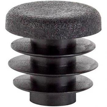 Bouchon plastique noir pour tubes ronds diamètre 15 mm