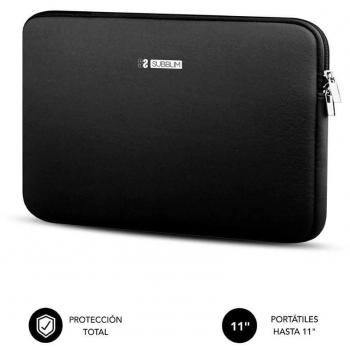 FUNDA PORTATIL SUBBLIM BUSINESS LAPTOP SLEEVE NEOPRENE 11 BLACK