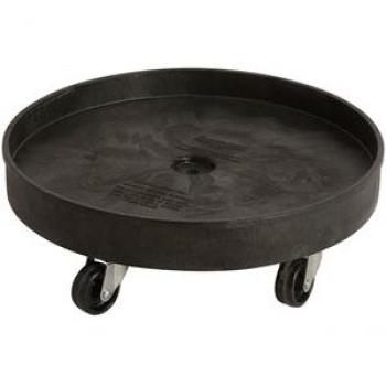 Rubbermaid Fahrwagen, universell, für Rundtonne, 5 Lenkrollen, Ø x Höhe 619 x 181 mm