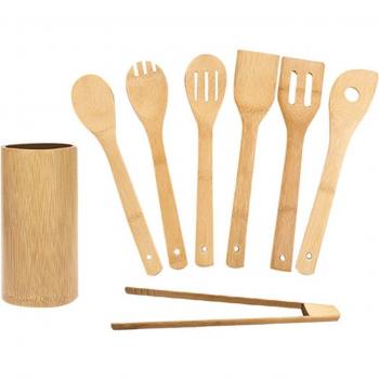 Stirring and Flipping Bamboo Spoon Set