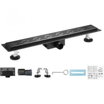 Grille de Douche Inox Noir 50cm Bc-elec