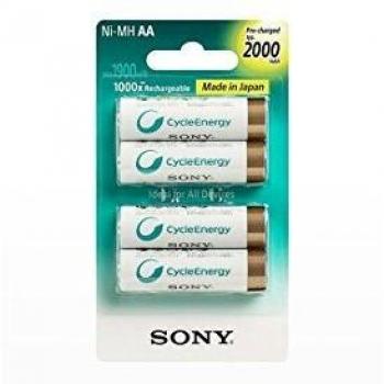 Sony AA Ni-MH Rechargeable Batteries 2000mAh 1.2V (4 Count)
