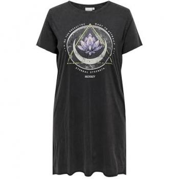 Lotus T-shirt robe Only Curve noir XL femmes