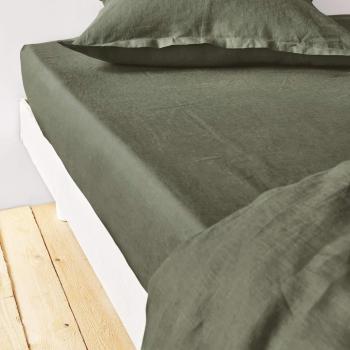 LA REDOUTE INTERIEURS Linot – Drap Housse Lin Lavé, 180x200 cm, Bonnet 30 cm