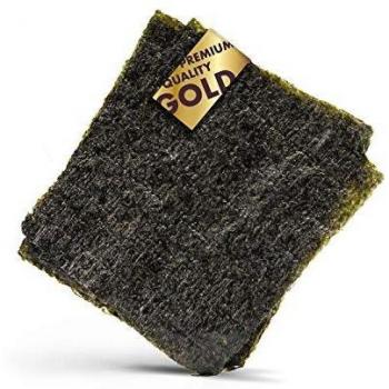 Reishunger Maki‑Sushi Nori Algenblatt‑Set in Goldqualität