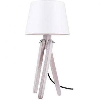 Homemania Rundholz Lampe mit Runen-Effekt – Weiß