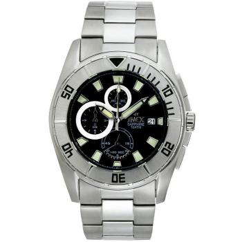 Inex Silver and Black Men's Watch Model A53202S5I