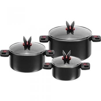 Ballarini Non-stick Click & Cook Pot Set for Induction, 3 Pieces