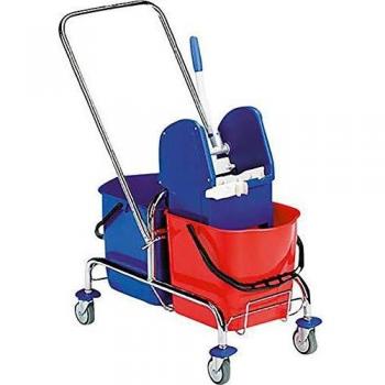 Chariot de Nettoyage Chromé 2 x 25 l