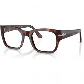 Persol PO3297V 24 Unisex Square Havana Eyeglasses Size 52 (Frame Only)