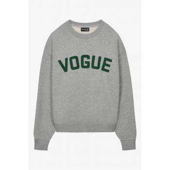 Felpa VOGUE College Retro Grigia con Logo