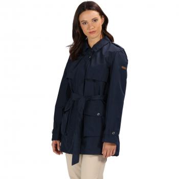 Regatta Damen Grier wasserdichte Jacke mit Reißverschluss und Kapuze, Navy, 36