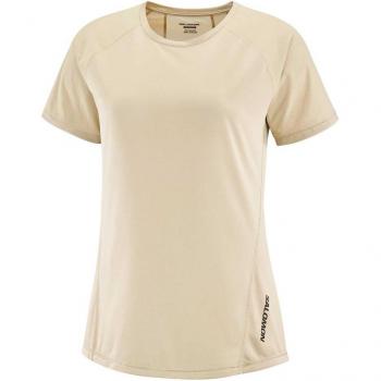 T‑Shirt Donna Beige Salomon Outline M