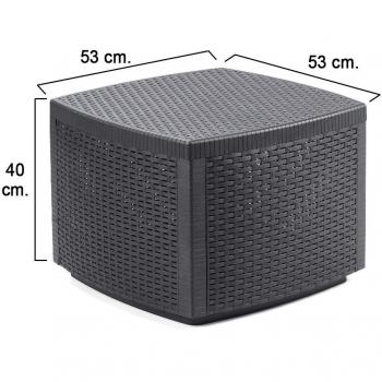 Salotto resina 2 posti bianco veranda set 4PZ