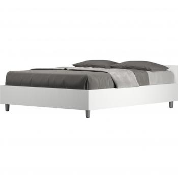 Núamo 140x190 Cama con Almacenaje en Fresno Blanco
