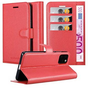 Funda de Cuero Rojo Carmín para iPhone 11 PRO MAX
