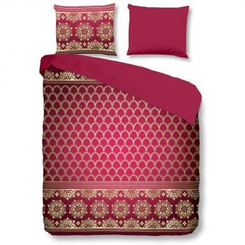 Set Di Cuscino Microfibra Abu – Coperta 220x240 cm, 2 Fodine 60x70 cm, Colore Rosso Profondo