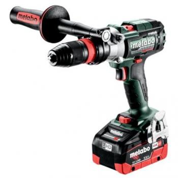 Trapano a percussione Metabo 18V SB 18 LTX-3 BL Q I con 2 batterie LiHD 5,5 Ah