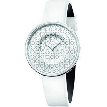 Calvin Klein White Strap Ladies Watch