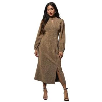 Gold Keyhole Detail Midi Dress, Petite DP Luxe – S14
